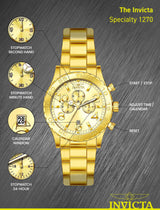 Invicta Specialty Reloj Cuarzo para Hombre de acero inoxidable - 50mm
