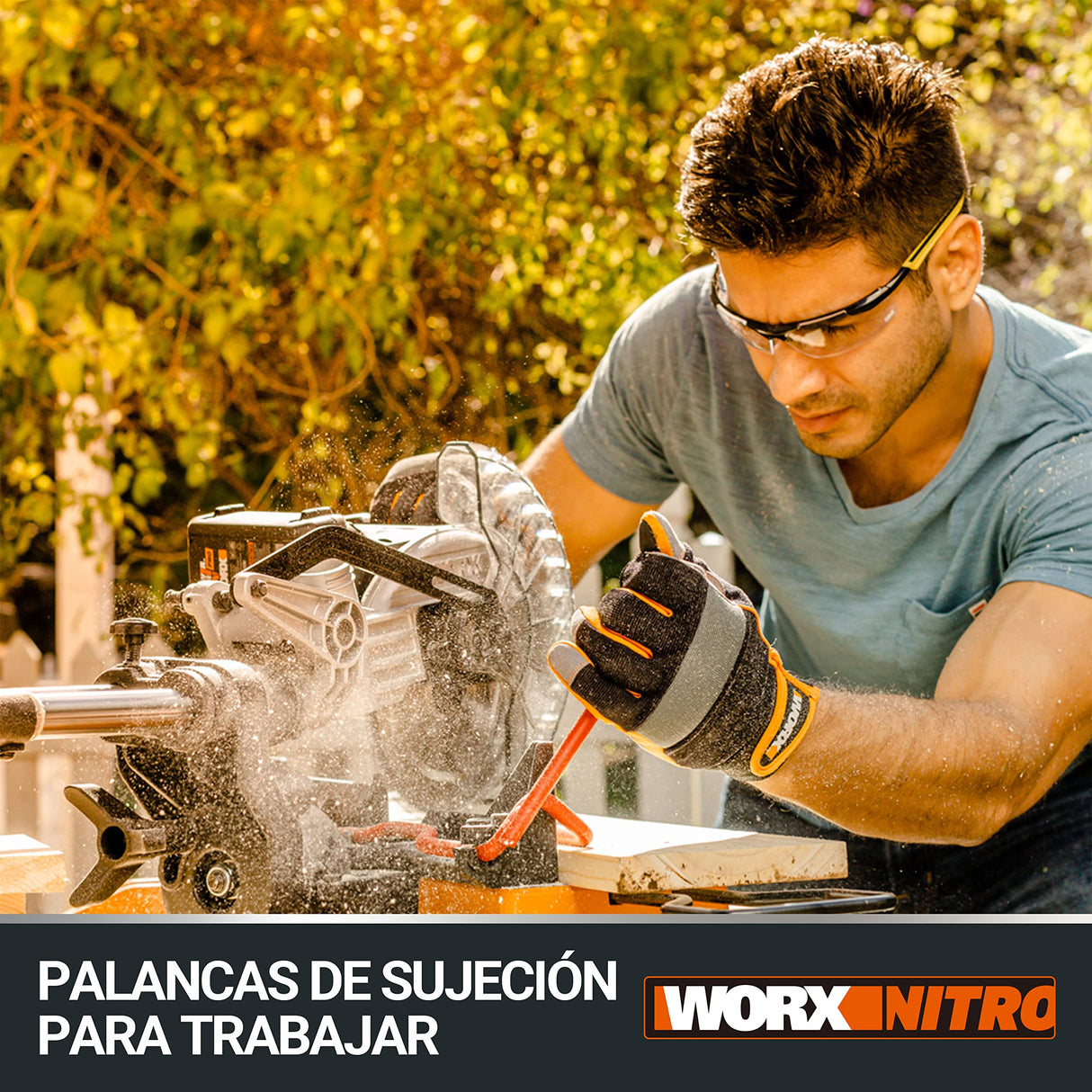 WORX WX845.9 Ingletadora 20V PowerShare - Sin batería| ni cargador Arranque progresivo| sistema de abrazaderas| guía de corte láser| freno eléctrico