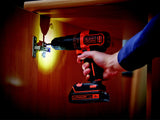 BLACK+DECKER BDCHD18BOA Taladro atornillador de percusión con doble batería de litio de 18V 1 5&Ah 160 accesorios