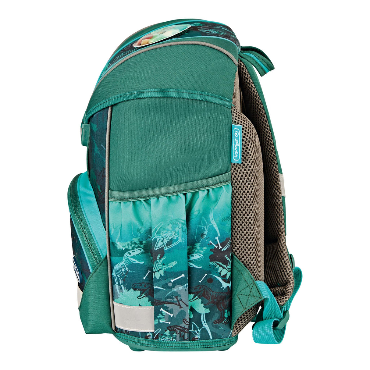 herlitz Equipaje unisex ultraligero Plus para niños (paquete de 1), Green Rex, Kindergepäck, Mochila escolar