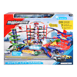 Majorette - Garaje Super City 7 Plantas, Incluye 6 Coches y Tren Motorizado con Luz y Sonido, para Niños a Partir de 5 Años - 128 x 78 x 73 cm