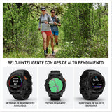 Garmin fēnix 7 Pro Solar, Reloj GPS Multideporte con Carga Solar, Pantalla táctil, Linterna LED, frecuencia cardíaca, mapas, música y 22 días de batería, Negro