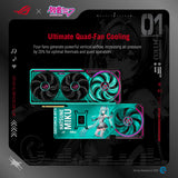ASUS ROG Astral GeForce RTX 5080 16GB GDDR7 OC Hatsune Miku Edition Edition – Tarjeta gráfica Gaming (PCIe 5.0, HDMI, Display 2.1, 3.8 Slot, 4 Ventiladores axiales, Almohadilla térmica GPU)