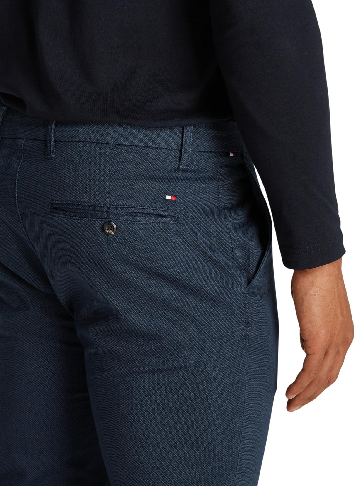 Tommy Hilfiger Chino Hombre Bleecker Printed Structure Slim Fit, Azul (Desert Sky), 36W/35L