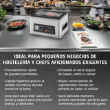 CASO VacuChef 40 - Envasadora al vacío profesional de cámara compacta - Potente capacidad de vacío de 70 L/min - Cámara con capacidad de 3 litros - acero inoxidable