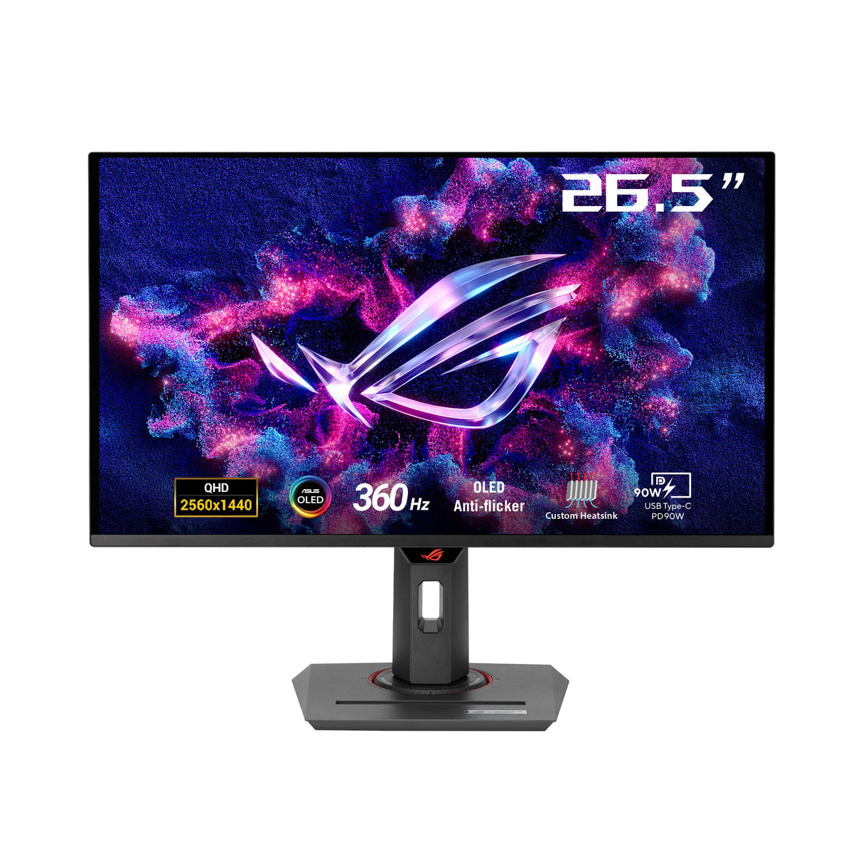 ASUS ROG Strix OLED XG27ACDNG - Monitor Gaming con Panel QD-OLED 1440p de 27 Pulgadas, 360 Hz, 0,03 ms, antiparpadeo, Care+, Brillo Uniforme, Compatible con G-Sync