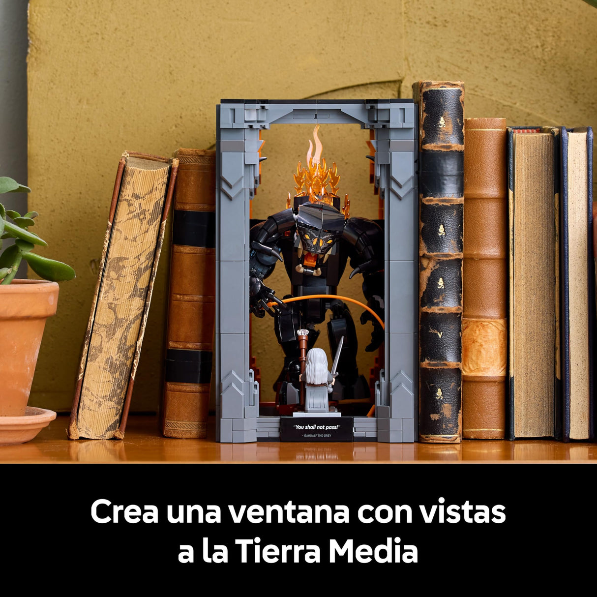 LEGO Icons Rincón Entre Libros: El Señor de los Anillos: Balrog Kit de Decoración, Set de Construcción, Regalo para Adultos y Amantes de la Épica Trilogía Cinematográfica 10367