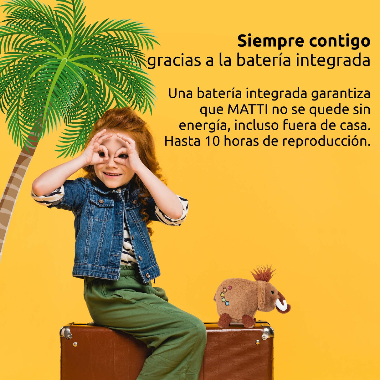 TechniSat Matti el MAMMUFANT - Altavoz Bluetooth con luz Nocturna para niños (Reproductor de Audio, Concha para MP3 y batería Potente)