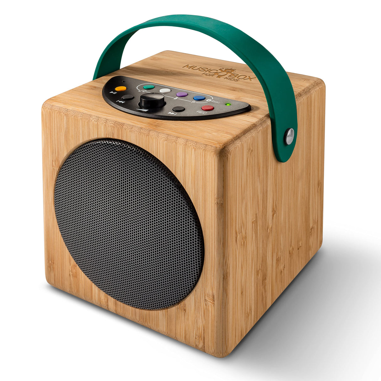 KidzAudio Caja de música para niños: Altavoz Bluetooth portátil para niños con Memoria USB o reproducción Bluetooth con Conector para Auriculares, limitador de Volumen, función de grabación y sueño