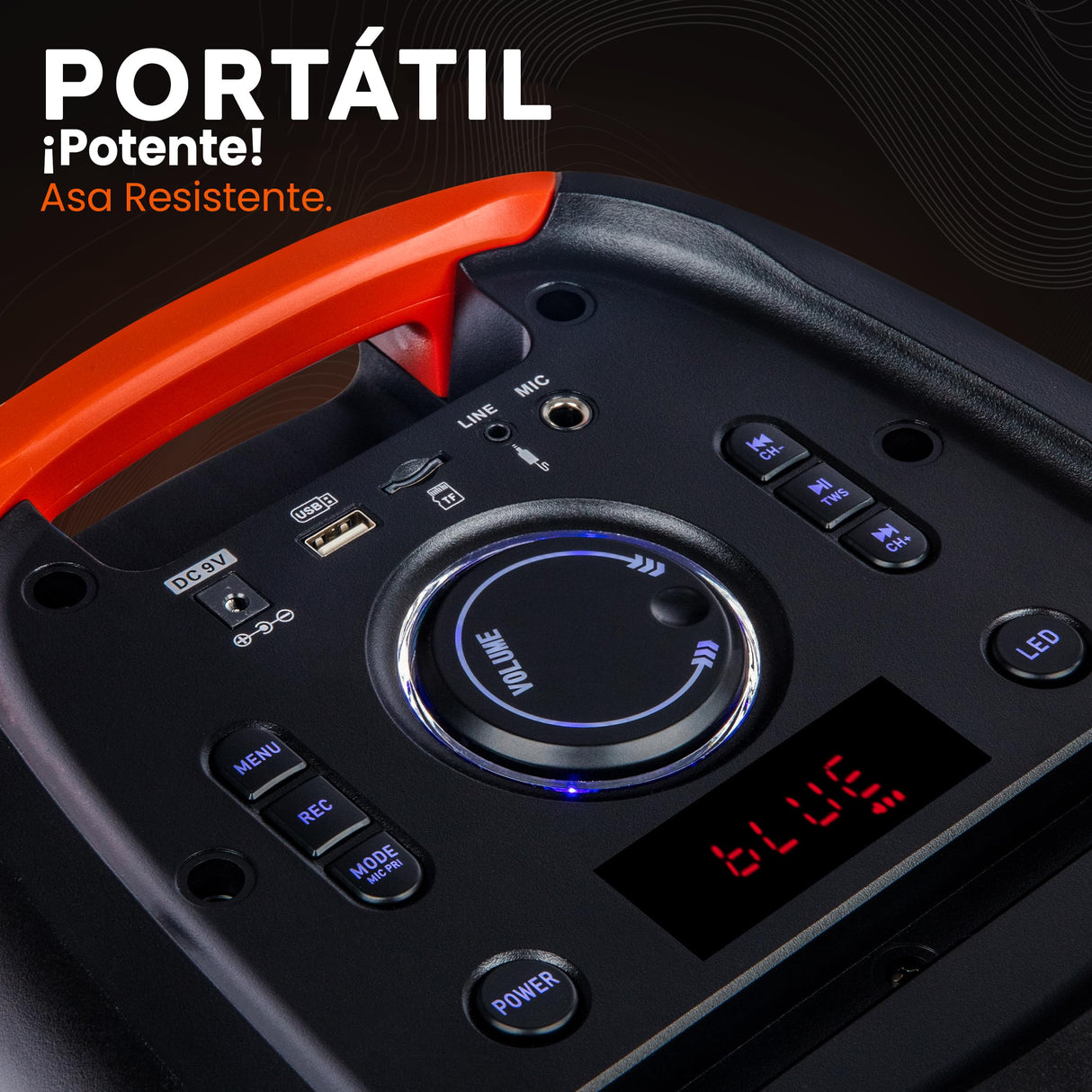 Pyle Altavoz Grande, Bluetooth, Portátil, Sistema True Wireless Stereo, Graves Potentes y Agudos Claros