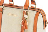 Geox D Zene S A, Bolsa para Mujer, Beige/Orange, Talla única