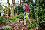 RYOBI - Soplador Eléctrico Inalámbrico Turbo Jet 18V One+ - Limpieza de Pasillos Exteriores, Terrazas, Jardines Pequeños y Medianos - 1 Batería de Litio 4Ah y 1 Cargador Rápido 1,5 A - RY18BLA-140