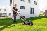 Metabo Cortacésped a Batería 18V RM 36-18 LTX BL 36 - Incluye 2 Baterías, Cargadores y Función Mulching - Ideal para Jardines de hasta 350 m²