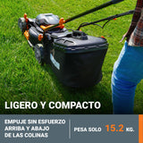 WORX Cortacésped 40V Máx. (2x20V) | PowerShare | WG743E | Incluye 2 baterías 4Ah y Cargador Doble | 40 cm | Ajuste de Altura | 6 Posiciones y 45 L de depósito