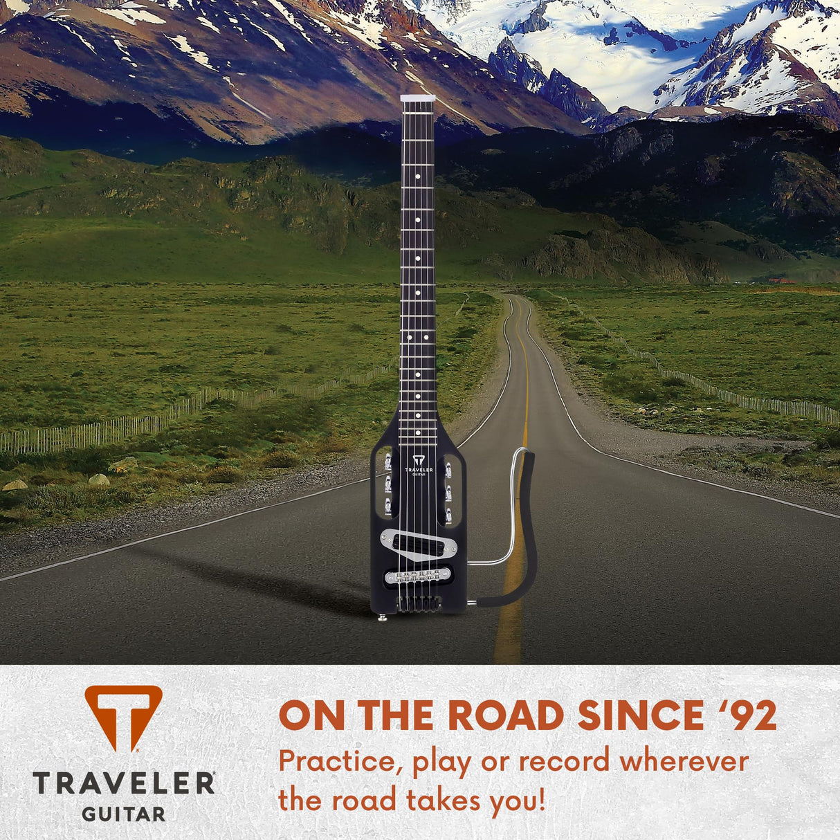 Traveler Guitar Guitarra eléctrica ultraligera, negro mate (ULE BKM)