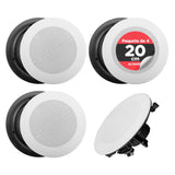 Pyle Altavoces empotrables, Pared, Techo, 6.5”, 200W, Dos vias, Tweeter de polimero de 1/2”, 70Hz-20kHz