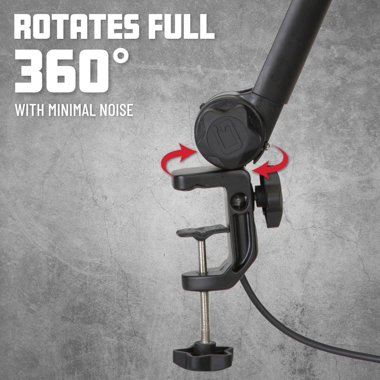Gator Frameworks Soporte de micrófono Deluxe para podcasts y grabaciones, con cable XLR integrado (GFWBCBM3000)