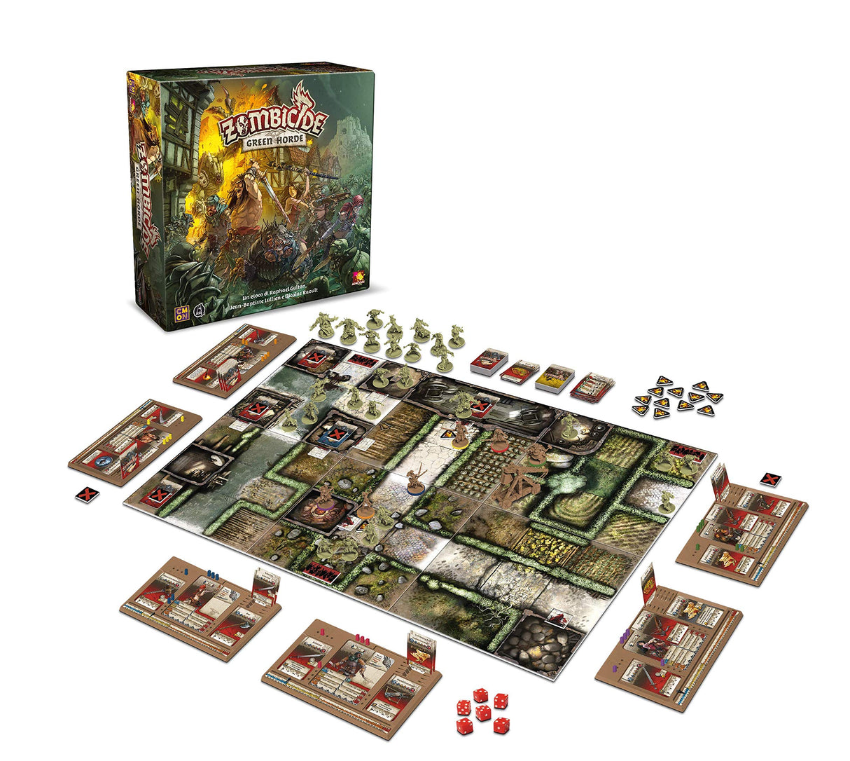 Asmodee - Zombicide: Green Horde - Juego de Mesa, 1-6 Jugadores, 14+ años, edición en Italiano