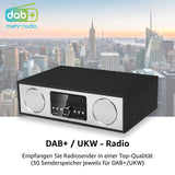 Karcher Dab 4500CD - Radio Digital estéreo (Sistema Compacto con Reproductor de CD, Bluetooth, Radio FM/Dab+, Sistema de música, USB, Despertador, Altavoz de 30 W, Mando a Distancia, Elegante Carcasa