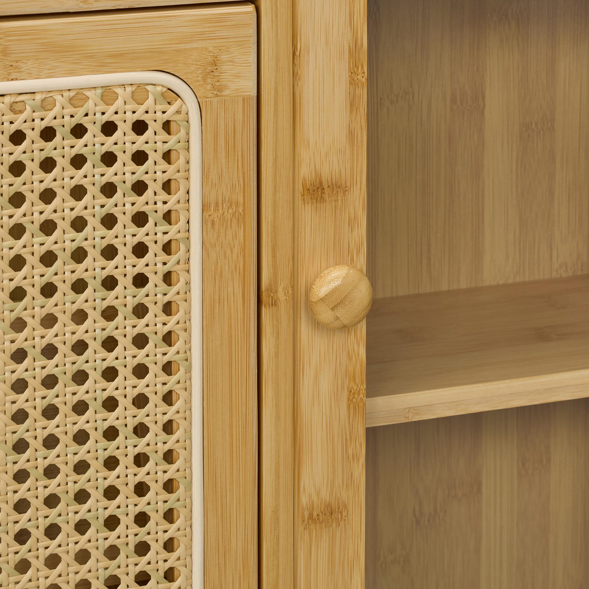 Relaxdays Mueble Zapatero, 5 Compartimentos, Armario Calzado Bambú, 127x95x19 cm, 9 Pares, 3 Solapas, Estrecho, Natural, Plástico, Tablero de Fibras