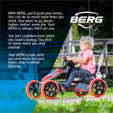 BERG Pedal Gokart Reppy Rebel con Caja de Sonido en el Volante| Coche de Pedales, Seguro y Estabilidad, Juguete para niños Adecuado para niños de 2,5 a 6 años