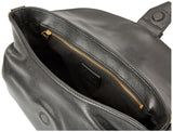 Pinko Jolene Shoulder Classic Ternera Crystal, Bolsa para Mujer, Z99m_Negro Limusina-Chocolate Gold
