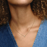 Pandora Timeless Collar con diseño de corazón chapado en oro de 14 quilates con circonitas cúbicas transparentes