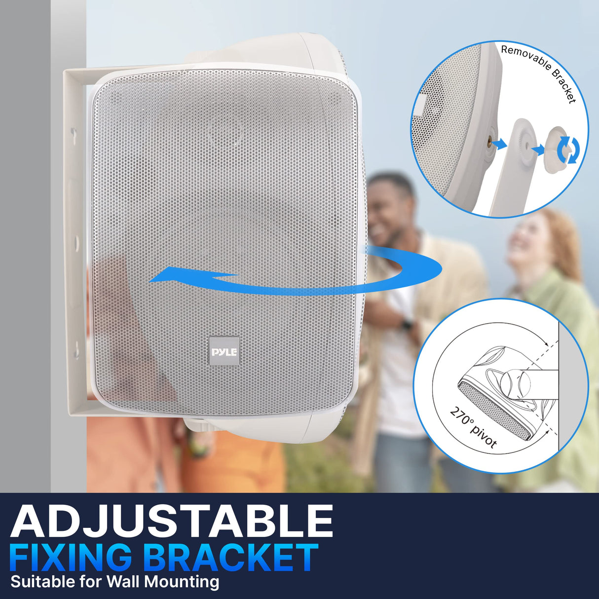 Altavoz de Patio al Aire Libre para Montaje en Pared, 3.5 Pulgadas, 2 vías, Resistente a la Intemperie, Altavoces comerciales montados en Pared o Techo con Transformador Integrado de 70 V, gabinete
