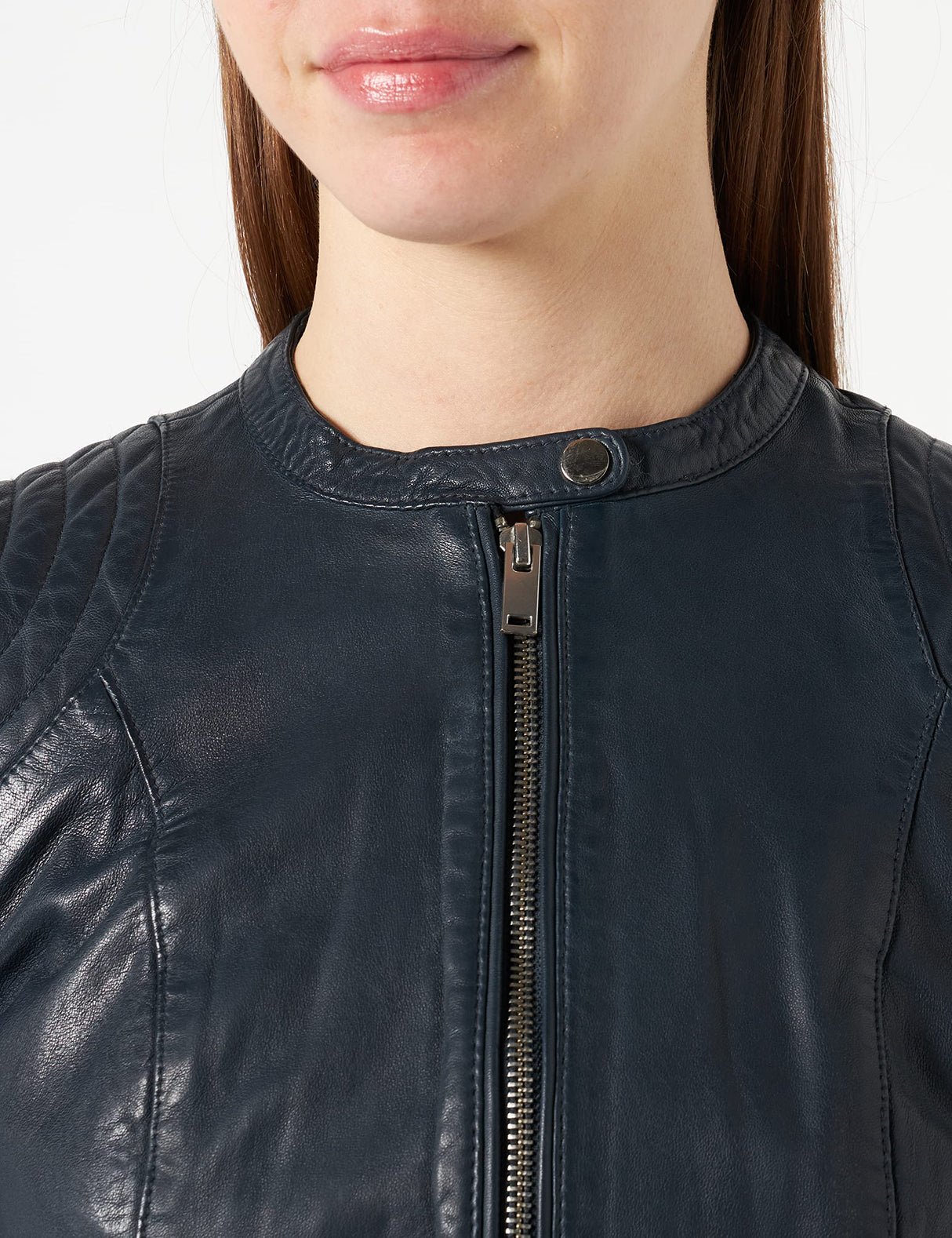 Naf Naf Cbiker Blazer, Azul Marino, 38 para Mujer