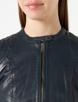 Naf Naf Cbiker Blazer, Azul Marino, 38 para Mujer