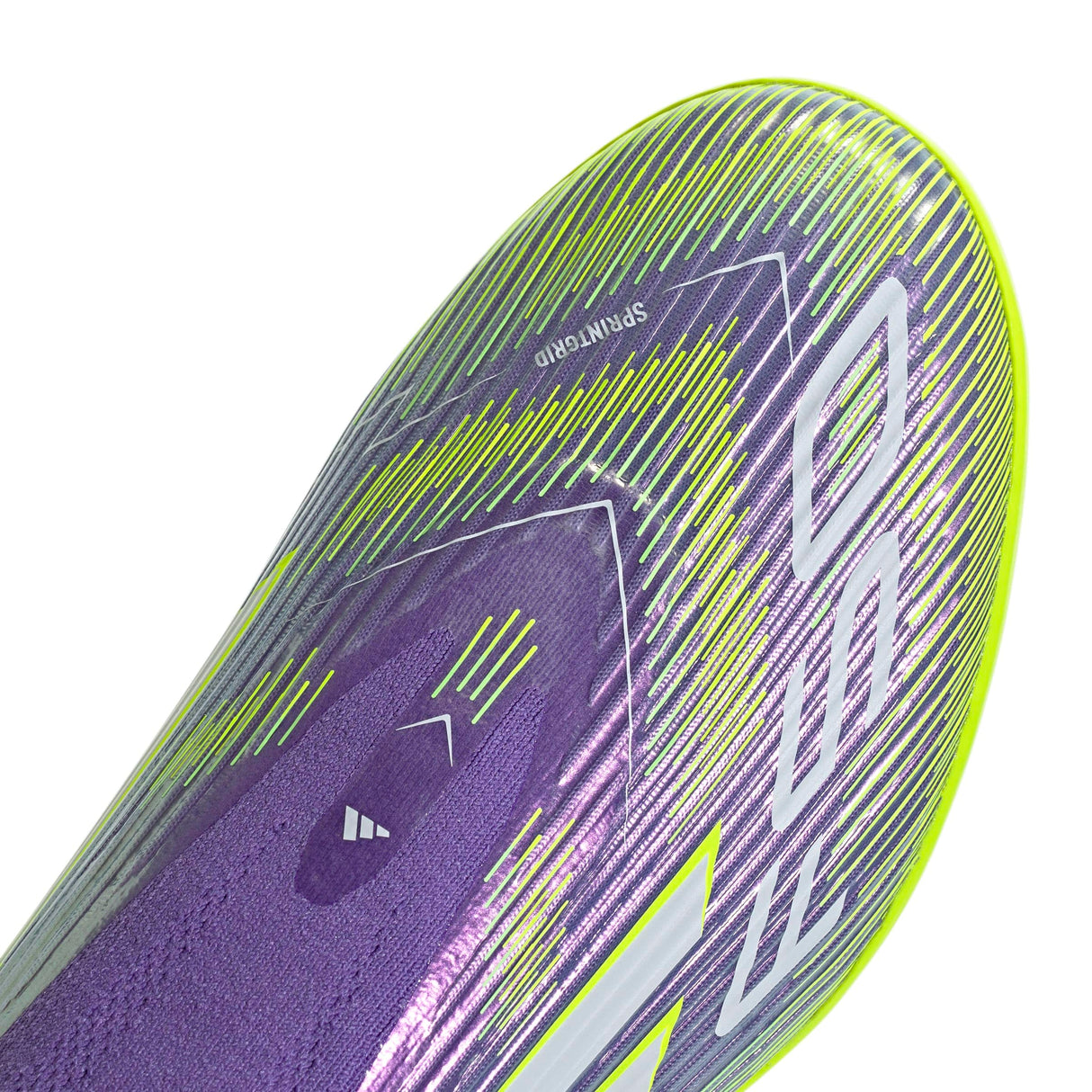 adidas F50 League Laceless Turf Football Boots, Botas de fútbol Unisex Adulto, Purple Rush/Cloud White/Lucid Lemon, 39 1/3 EU