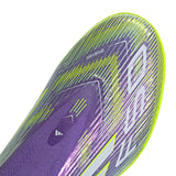 adidas F50 League Laceless Turf Football Boots, Botas de fútbol Unisex Adulto, Purple Rush/Cloud White/Lucid Lemon, 39 1/3 EU