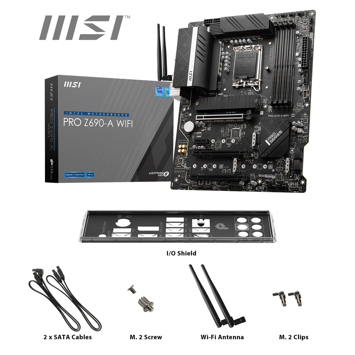 MSI PRO Z690-A WIFI Placa Base, ATX - Soporta Procesadores Intel Core 12th Gen, LGA 1700 - 14 Duet Rail 55A VRM, DDR5 Memory Boost 6400MHz/OC
