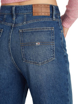 Tommy Jeans Vaqueros Mujer Mom-Fit Tapered Fit, Azul (Denim Dark), 26W/30L