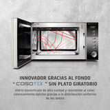 Caso MG20C Encimera 20L 800W Negro, Acero inoxidable - Microondas (Encimera, 20 L, 800 W, Botones, Giratorio, Negro, Acero inoxidable, 1000 W)