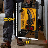 DEWALT DWE7485-QS - Sierra de Mesa Compacta 210 mm, Diámetro de Hoja 210/30mm, 5800 rpm de Velocidad, Biselado de 48º, Máx. Cap. de Corte (Derecha/Izquierda) 622/318mm