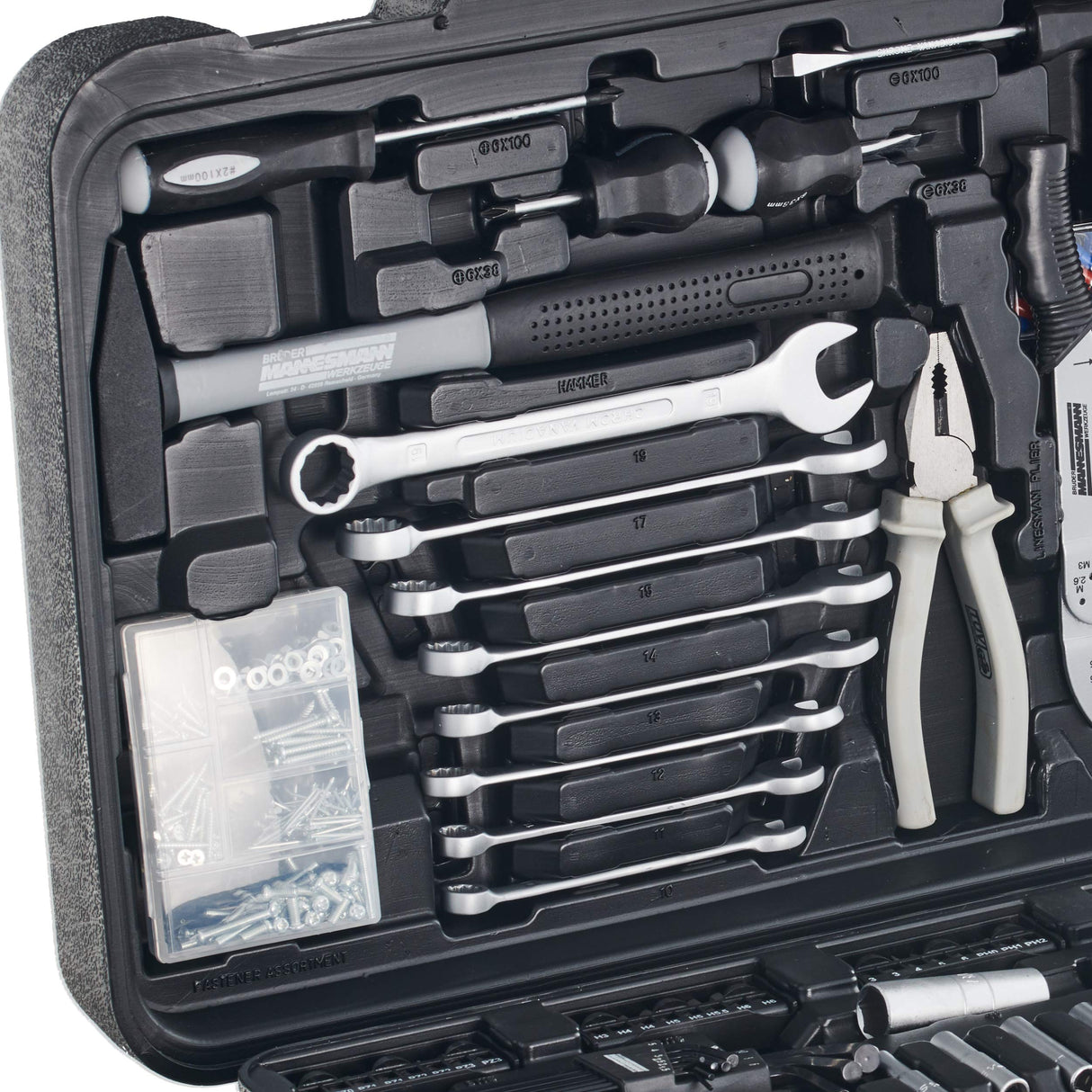 Mannesmann - M29070 - Maletín de herramientas móvil, 122 piezas