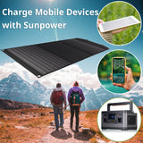 Bresser Cargador solar de 90 W con 1 CC y 3 puertos USB-A, incluye conector USB-A hembra con QC3.0 para carga rápida, panel solar como cargador para smartphones, estaciones de alimentación, etc.