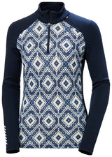 Helly Hansen Womens W Lifa Merino Midw Gra 1/2 Zip, Azul marino, M