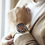 Orient M-Force - Reloj de Pulsera automático para Hombre, Cuerda Manual, mecánico, Deportivo, Metálico., Pulsera