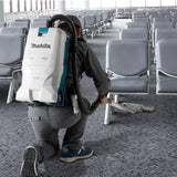 Makita VC011GZ Aspiradora de Mochila sin escobillas, 4 Velocidades, Azul