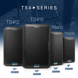 ALTO TS410 Altavoz Autoamplificado 2000W 10 Pulgadas con Mesa de Mezclas de 3 Canales, Streaming Bluetooth, Emparejamiento Inalámbrico de Altavoces, DSP y App