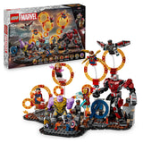 LEGO Marvel Batalla Final de Vengadores: Endgame, Juguete de Superhéroes, Figura de Thanos, Meca de Ant-Man y Minifiguras de Iron Man, Capitán América y Black Panther, Regalo para Niños y Niñas 76323