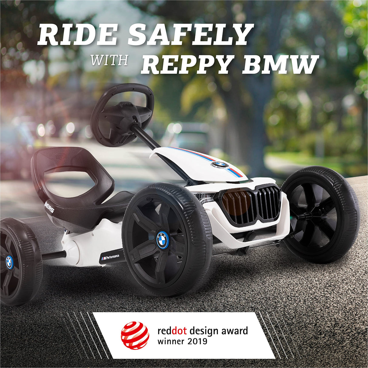 BERG Pedal de Karting Reppy, vehículo de Pedales con Alto estándar de Seguridad, Juguete para niños de 2 a 6 años (BMW)