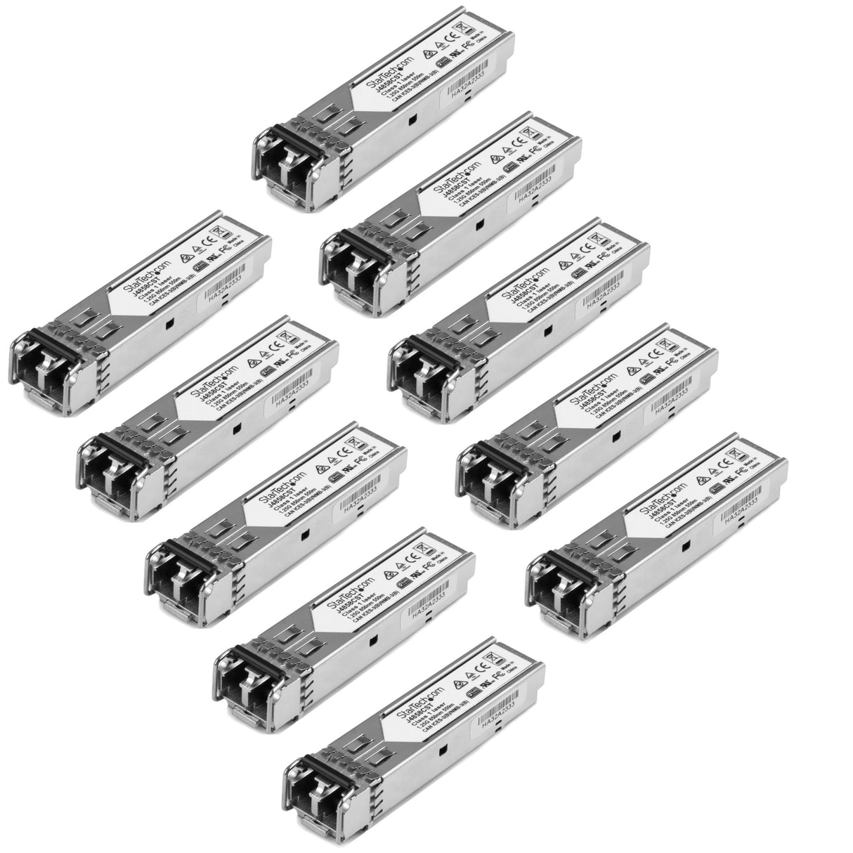StarTech.com J4858C10PKST - Módulo transceptor SFP Compatible con HP J4858C, Color Plata
