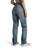 G-STAR Viktoria High Straight Jeans, Azul (Antique Faded Blue Agave Ripped D23959-d503-g130), 25W / 30L Mujer