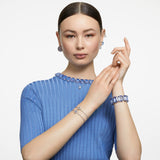 Swarovski Brazalete Millenia para Mujer, con Circonita Azul de Talla Octogonal, Cristales Blancos, en Baño de Rodio, Colección Swarovski Millenia