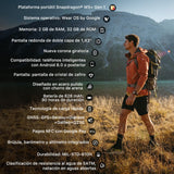 Ticwatch Atlas Smartwatch para Hombres Reloj Inteligente con Sistema operativo Android Wear para Exteriores Batería de 90 Horas Más de 110 Modos de Entrenamiento Mapa de Calor Detección de caídas