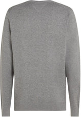 Tommy Hilfiger Jersey Hombre Essential Cotton Crew Neck de Algodón, Gris (Medium Grey Heather), 3XL