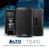 ALTO TS410 Altavoz Autoamplificado 2000W 10 Pulgadas con Mesa de Mezclas de 3 Canales, Streaming Bluetooth, Emparejamiento Inalámbrico de Altavoces, DSP y App